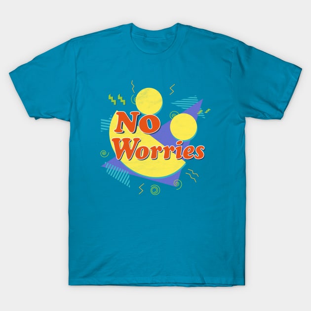 No Worries Vintage 90's T-Shirt by PixelSamuel